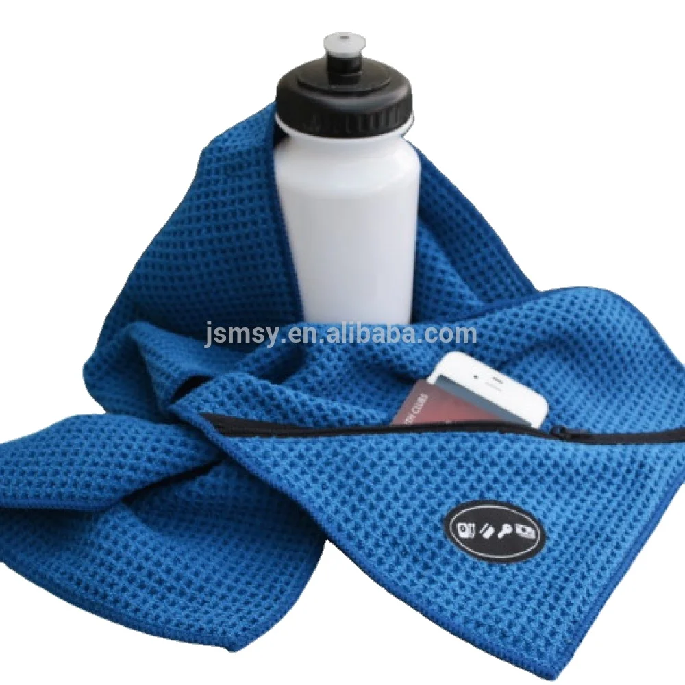 Bamboo Spa and Gym Towel Manufacturer With Zip and Bag Sweat Towel for Men
