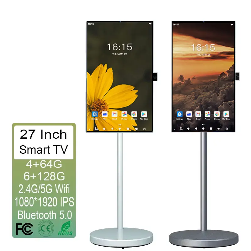 Interactive Large 21.5 27 32 Inch Incell Touch Display Full Hd Ips  Screens Android 12 Wifi Smart Television Tv Optional Camera