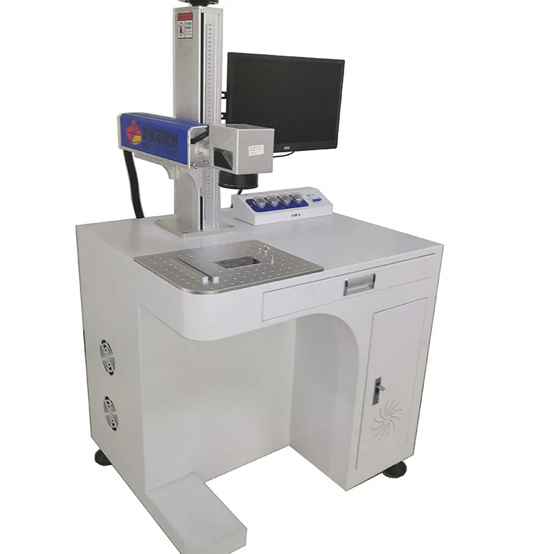 20w 30w Affordable Portable Fiber Laser Marking Machine Mini Fiber Laser Marker DST Metal Kingdom Key Training Character Power