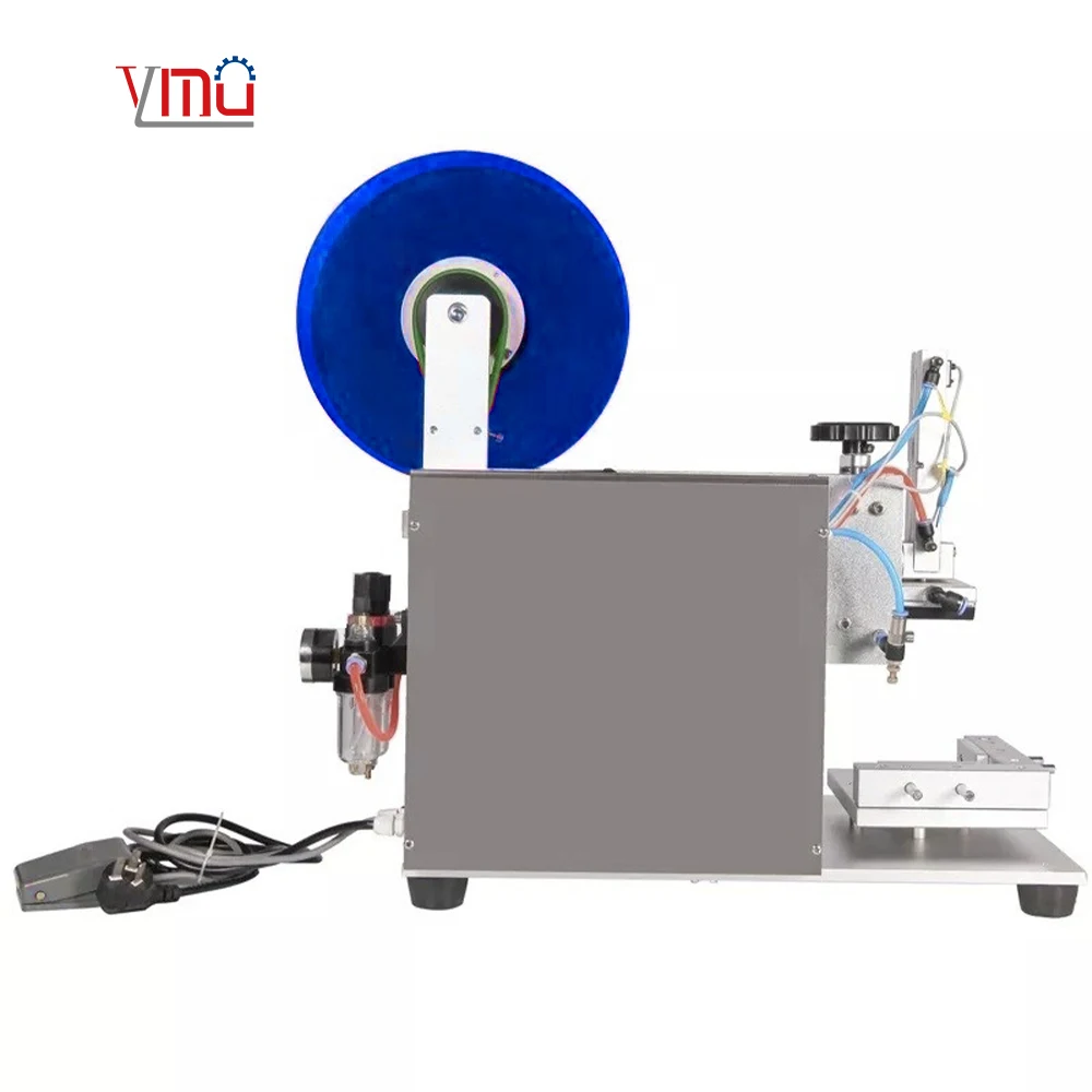 ShangHai YIMU YM120 Desktop Label Applicator Machine Flat Surface Semi Automatic Labeling Machine For Small Business