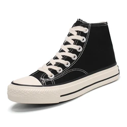 2022 custom logo Summer new couples simple canvas shoes high top summer walking style casual shoes for young men and women