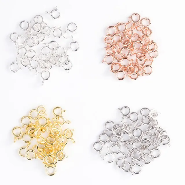 925 Sterling Silver Clasp Spring Buckle Leather Cord End Clasp For Rope Necklace Jewelry Making