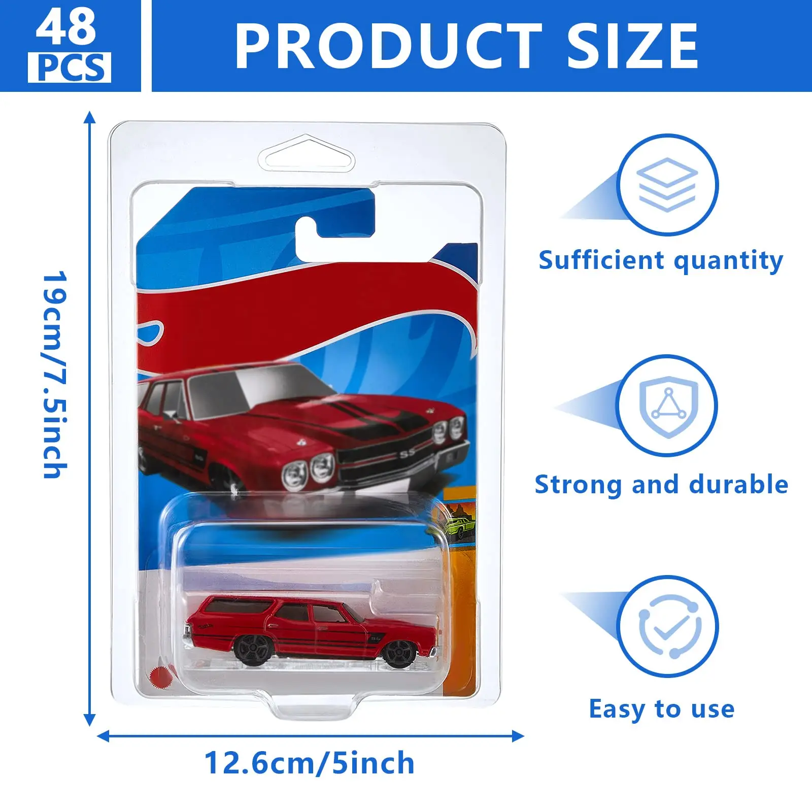 Wholesale 0.6mm PET Hotwheels Cars Protector Case Plastic Clamshell Blister   Hot Wheels Cars Blister For Kids Toy Car
