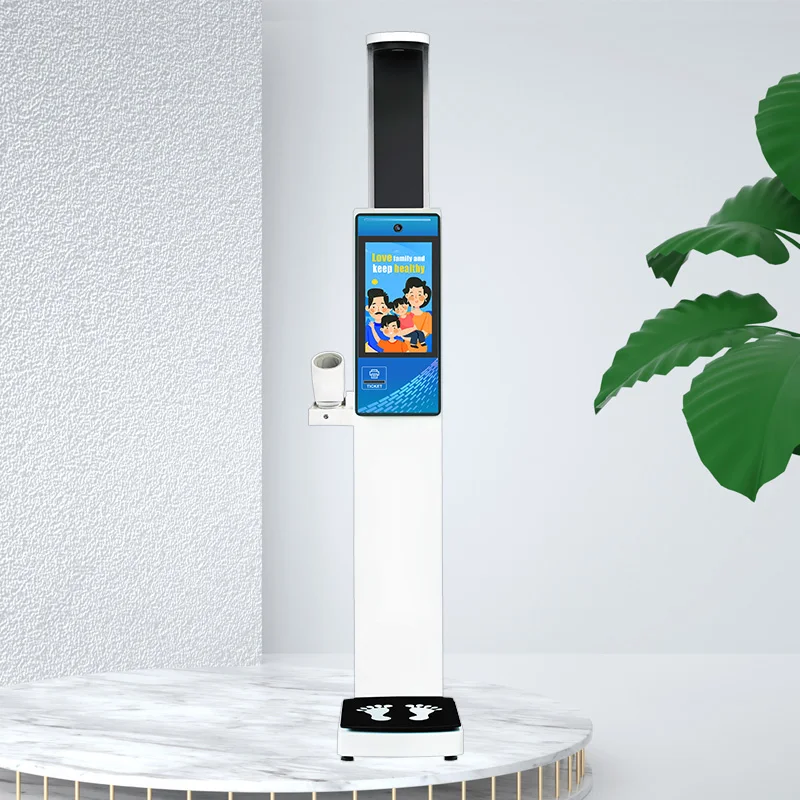 medical standing weighing scale digital bmi height weight machine blood pressure kiosk