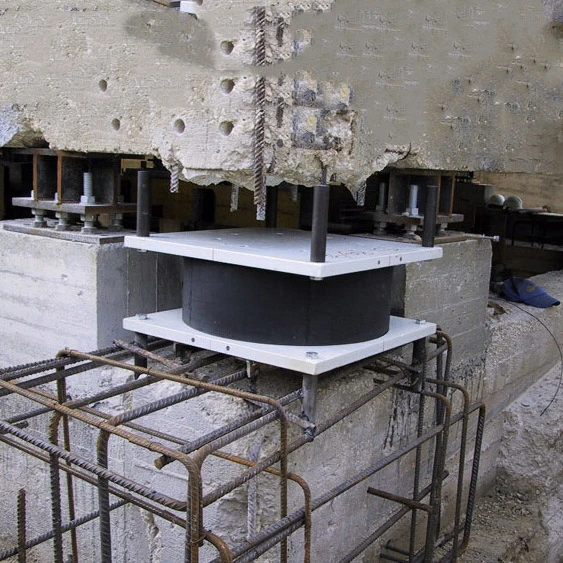 Seismic isolation of lead rubber bearing