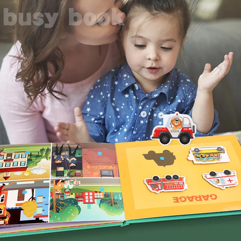 Montessori Quiet Book Children Toy Paste Book My First Busy Book Animal Numbers Matching Puzzle Game Educational Toy Gift