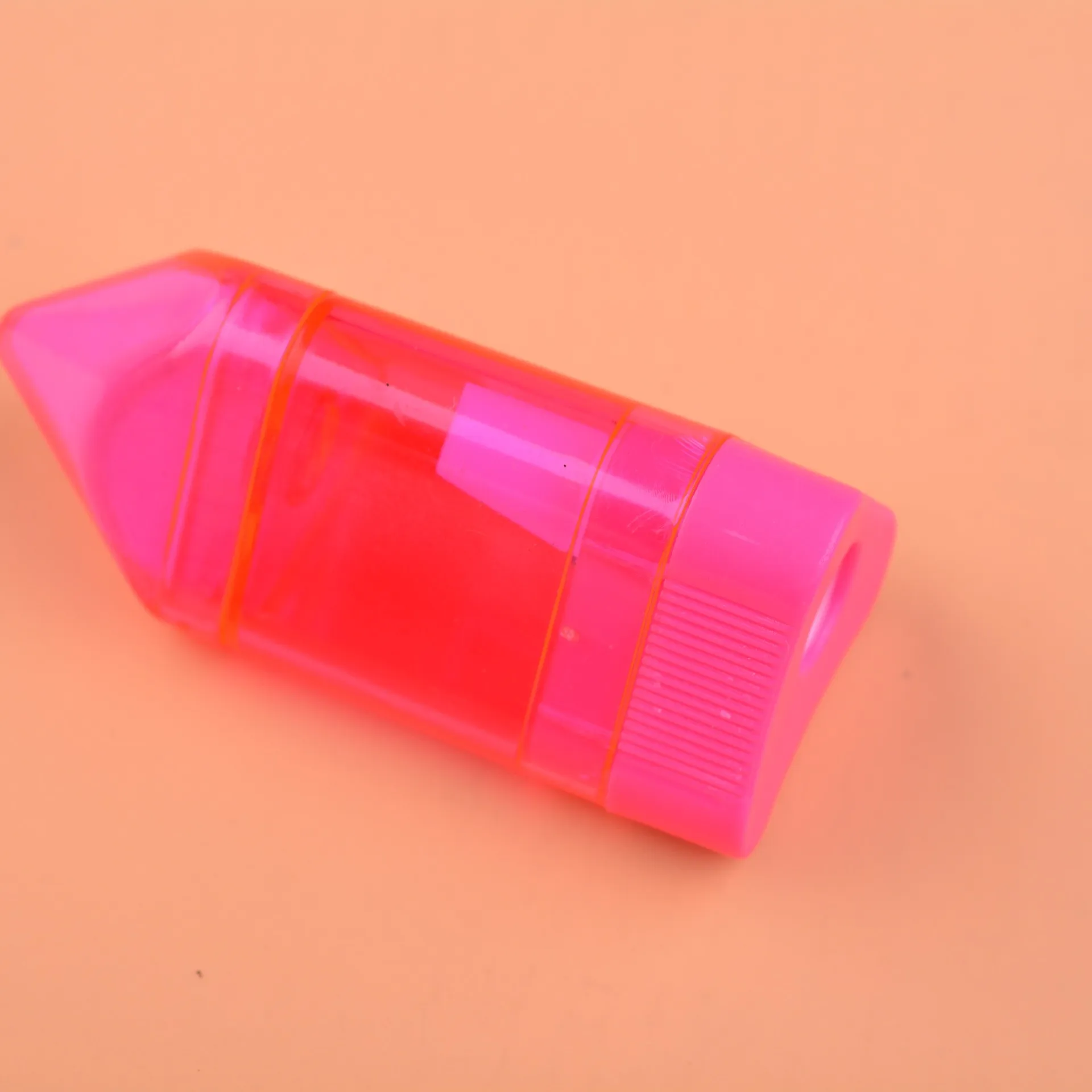Smooth Single-hole Plastic Pencil Sharpener With Rubber Pencil Sharpener Creative Student Pencil Sharpener Can Be logo