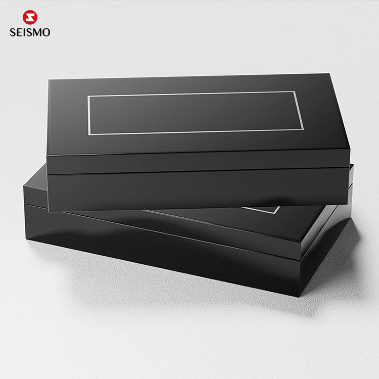 Custom Luxury Black Wooden Pack Man Perfumes Collection Package Gift Box Set Packaging For Men With Magnetic Cap
