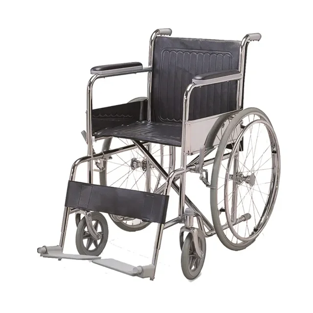 Steel Basic Standard Manual Lightweight Wheelchair for Elderly People