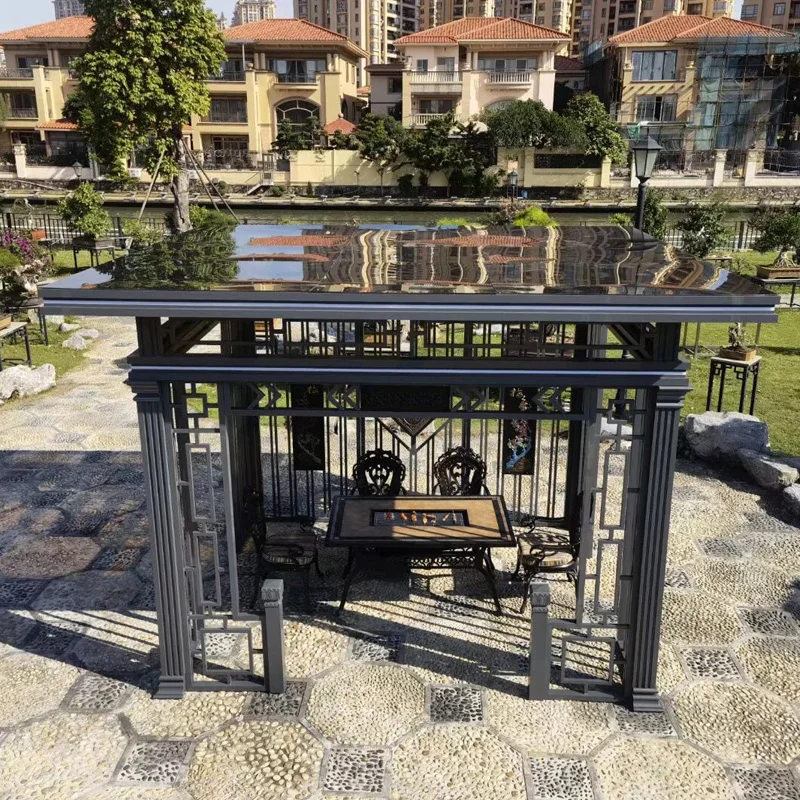 Outdoor Garden landscape pavilions garden villa antique building landscape new Chinese aluminum alloy pavilions