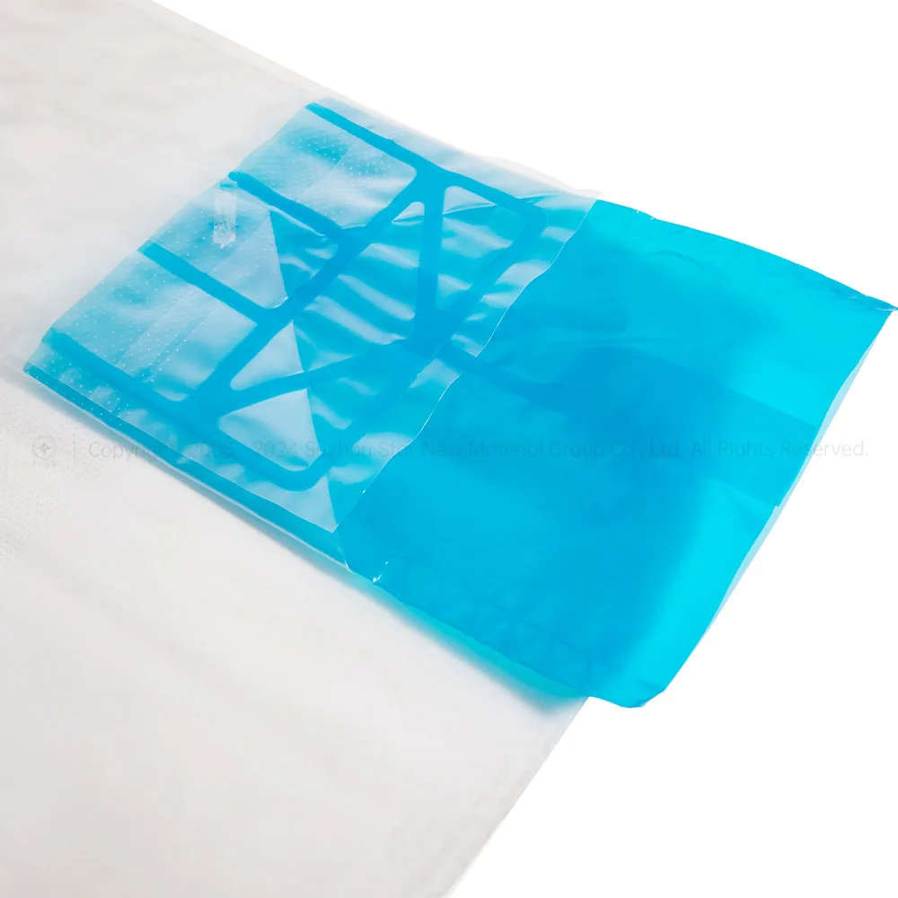 Custom logo printed transparent 25kg PE plastic valve bags for PVC compound granules packing