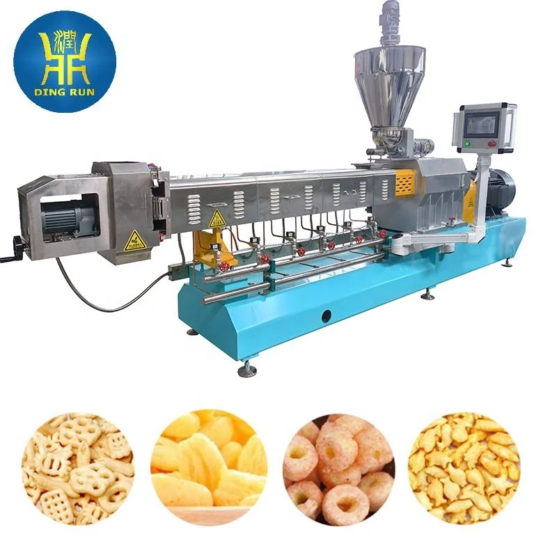 Automatic Corn Puff Snack Processing Line Puffing Food Production Extruder Equipment Machine Plant