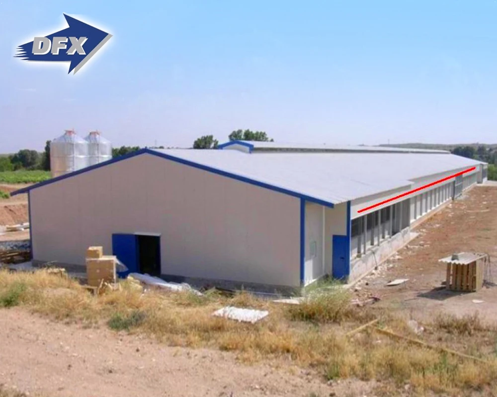 Prefabricated steel structure broiler chicken farm shed house for sale in Philippines