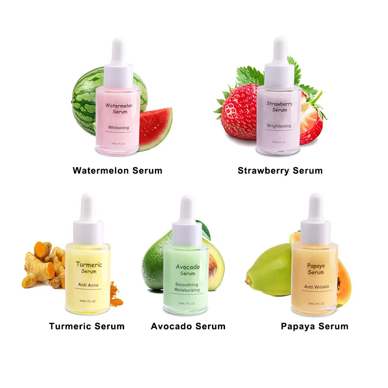 Hot Sell Custom NO LOGO 30ML Natural Organic Fruit Extract Moisturizing Whitening Milk Facial Serum For All Type Skin