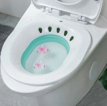Portable Foldable Seat Sitz Bath to Treat Postpartum Wounds, Hemorrhoids, Perineal Care, Epis