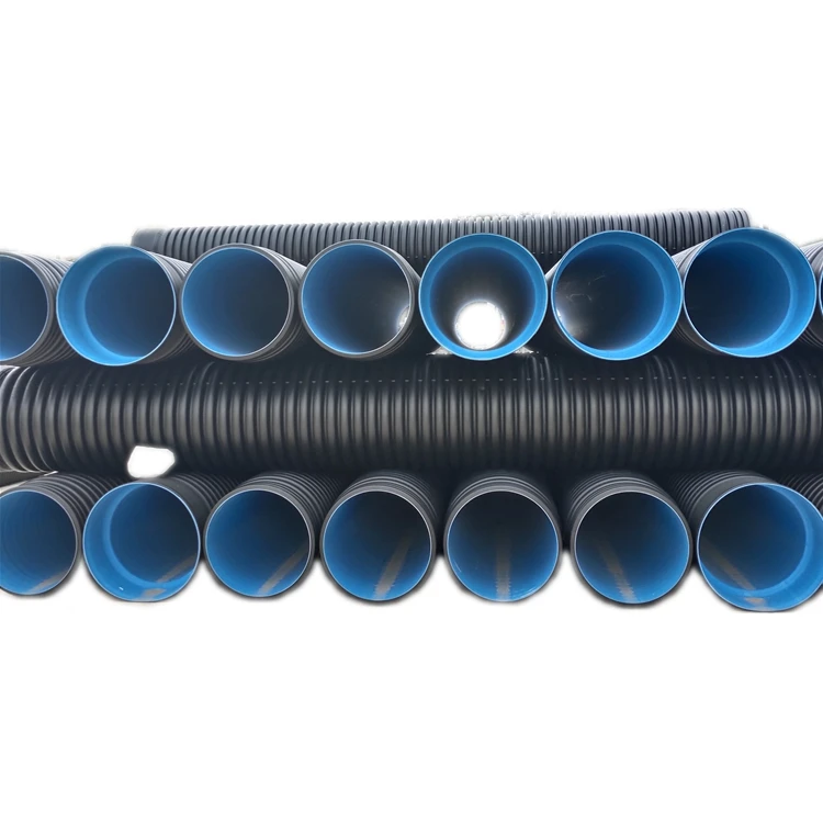 steel reinforced drain perforated corrugated drainage 800MM 1000mm 1200mm 1500mm sn4 sn8 sn6 hdpe double wall corrugated pipe