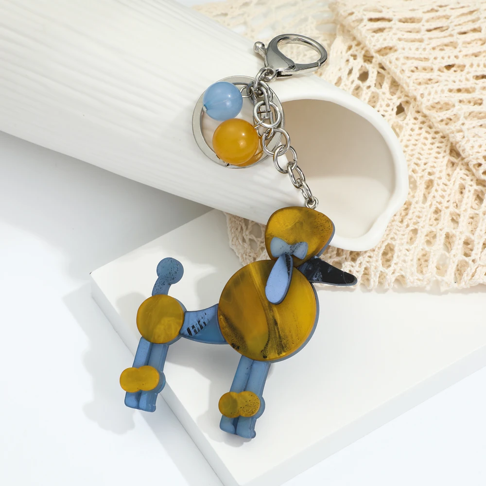 
Customized key ring wholesale animal cartoon Pet dog cute custom acrylic keychain 