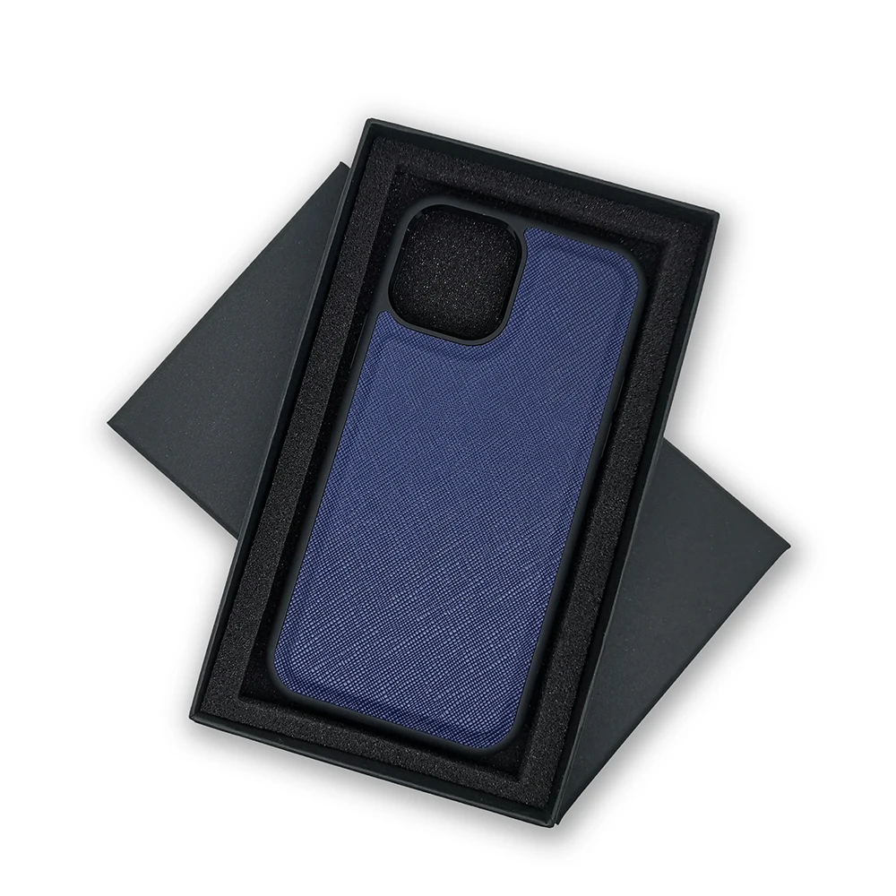 Luxury PU Saffiano Leather phone covers with retail gift box for iPhone 12 Pro Max Cases