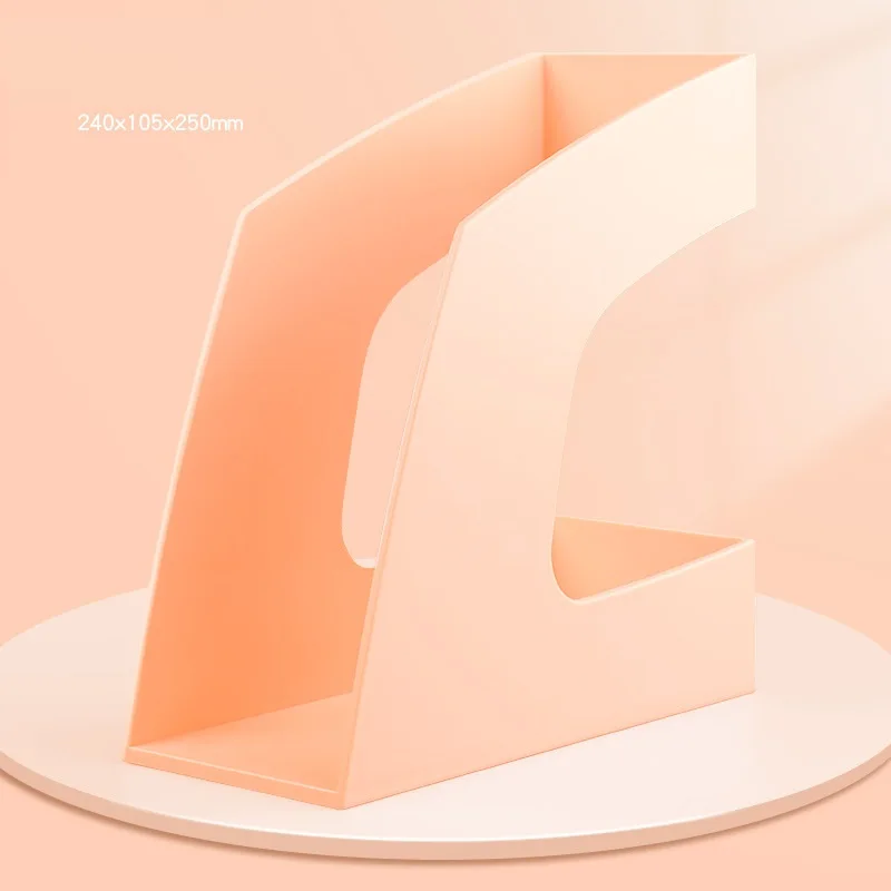 2Pcs/Set Fashion Data Management Collection Thickened Magazine Holder Multifunctional File Shelf Plastic Book File Folder Holder