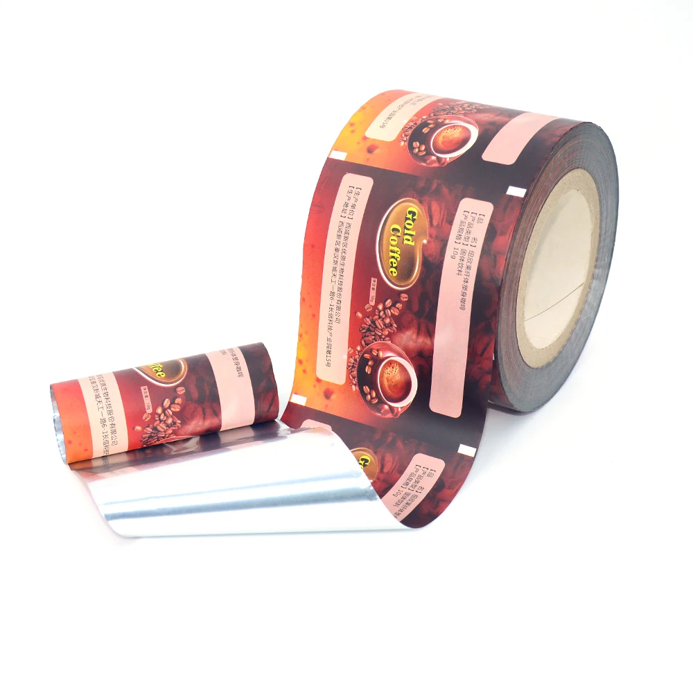 High Quality PE PET Laminated Film Customized Plastic Film Waterproof Aluminum Foil Mylar Roll Film for Packing Coffee