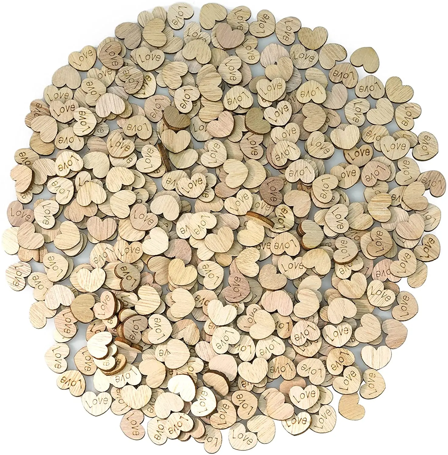Tailai 500 шт. деревенские деревянные любовь сердце свадебный стол рассеяние украшения поделки натуральное дерево сердце стол Конфетти Дети DIY