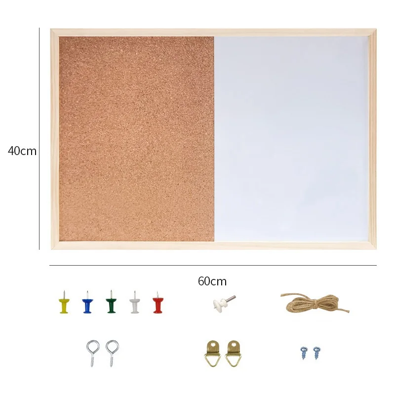 Combination Magnetic Whiteboard & Cork board, Combo White Board & Cork Board
