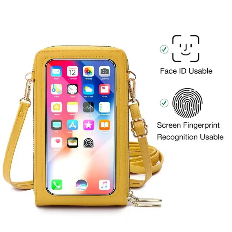 Умный чехол Carteras для плавательного телефона желтые кошельки из искусственной кожи мужской клатч радужного цвета Женский кошелек мобильного мини-сумочка