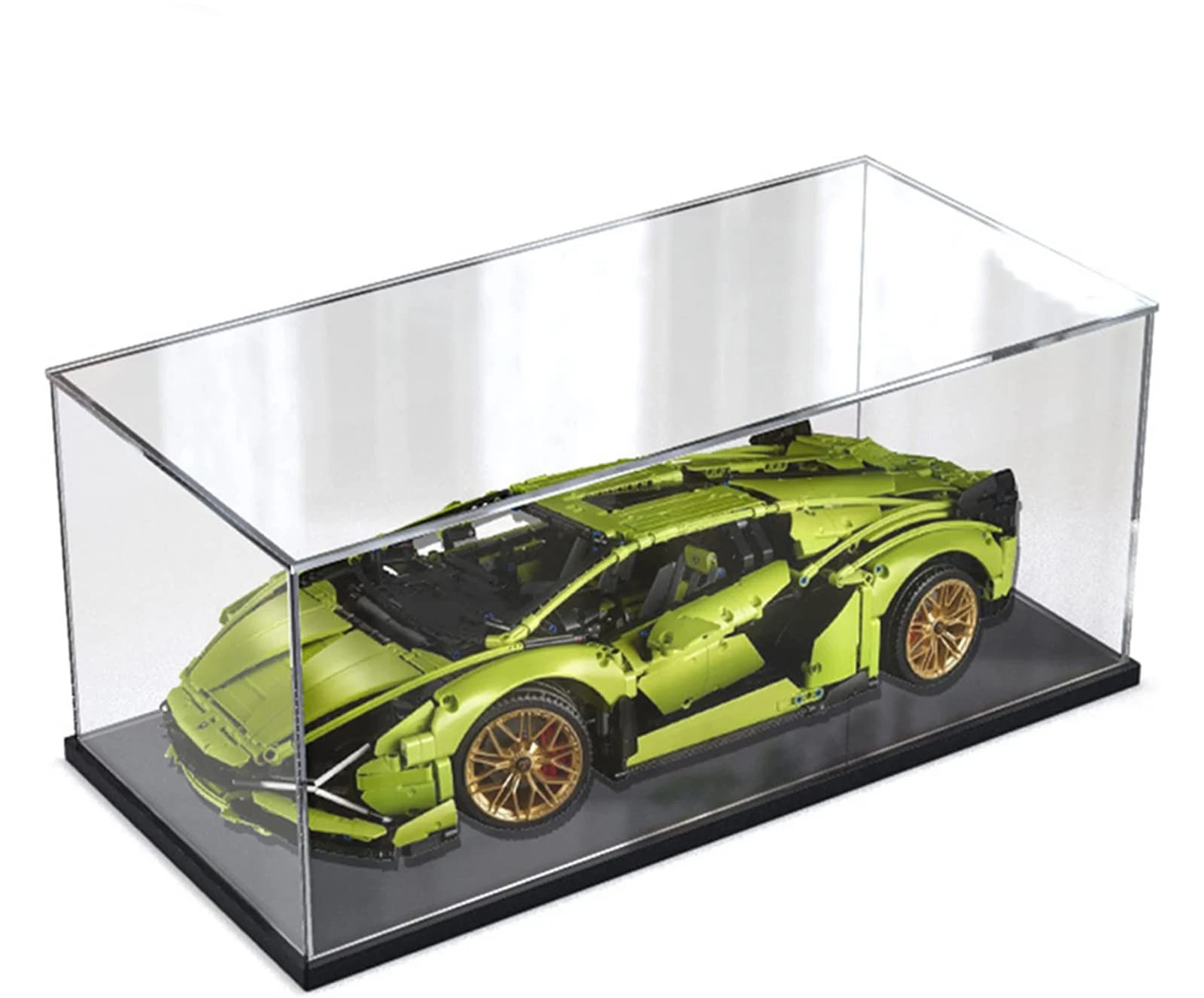 Large Clear Acrylic Display Case Box Assemble Stand Dustproof Protection Showcase Countertop Storage Cube for Collectibles Toys