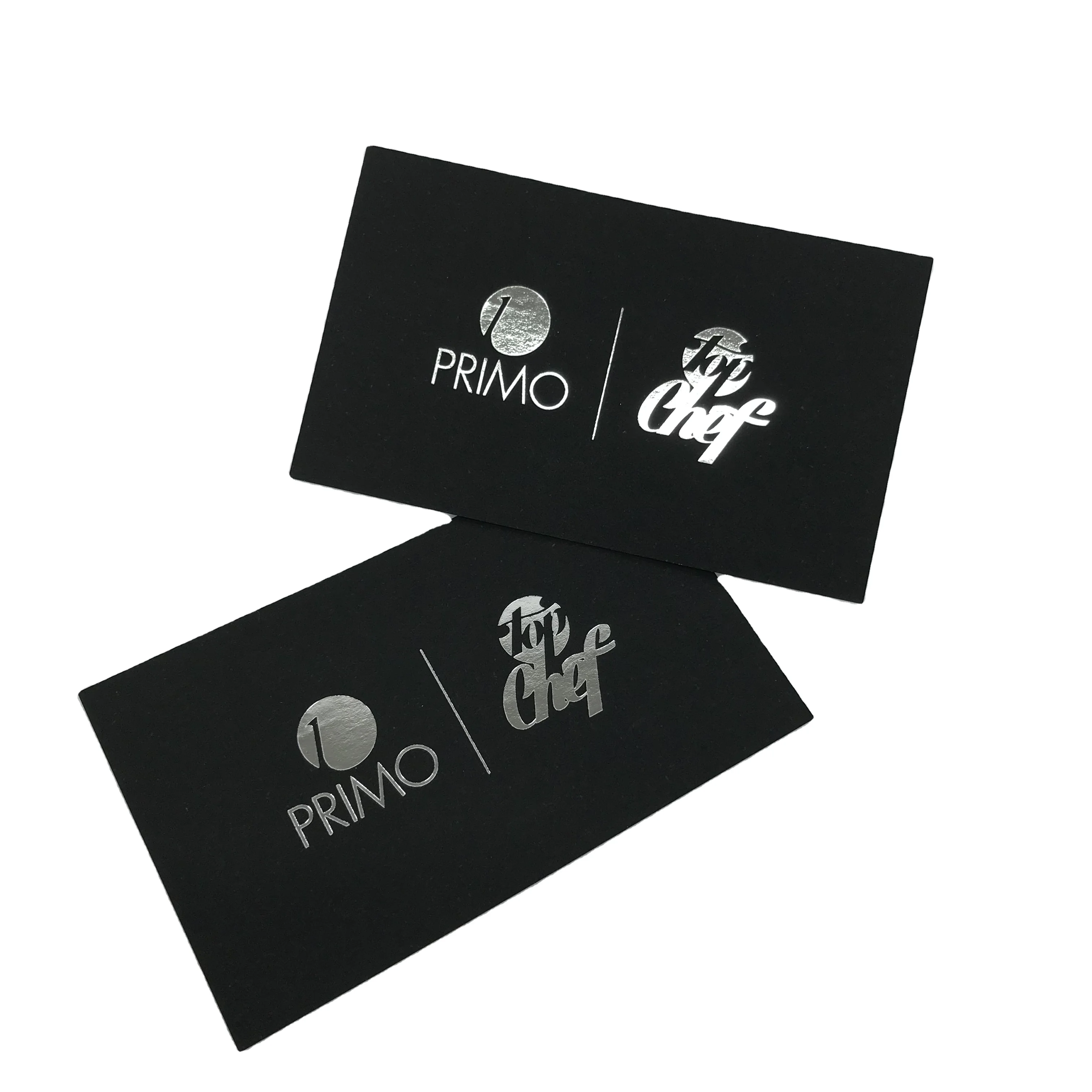 silver hot stamping foil business cards