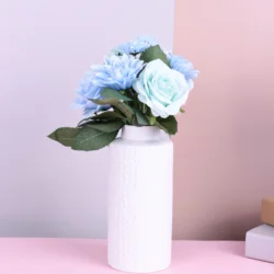 Nordic Tall Table White Ceramic & Porcelain Flower Vases  For Home Room Decor Modern