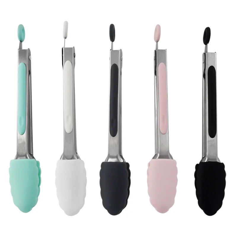 Высококачественные 9-дюймовые силиконовые щипцы для сервировки пищевые кухонные с силиконовыми наконечниками барбекю на кухне