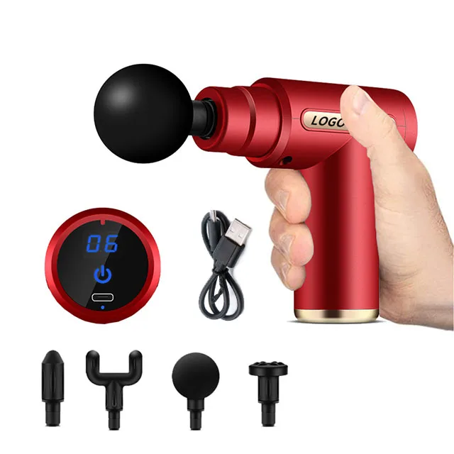 Mini Body Massage Pocket Deep Tissue tools Quality 6 speed  vibration body other Massage products LCD massage Guns