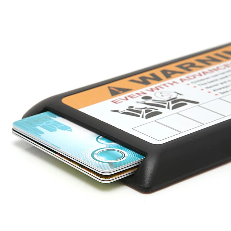 Sun Visor Organizer Card Holder Slot Plate Holder Warning Decoration Parking Card Car-styling