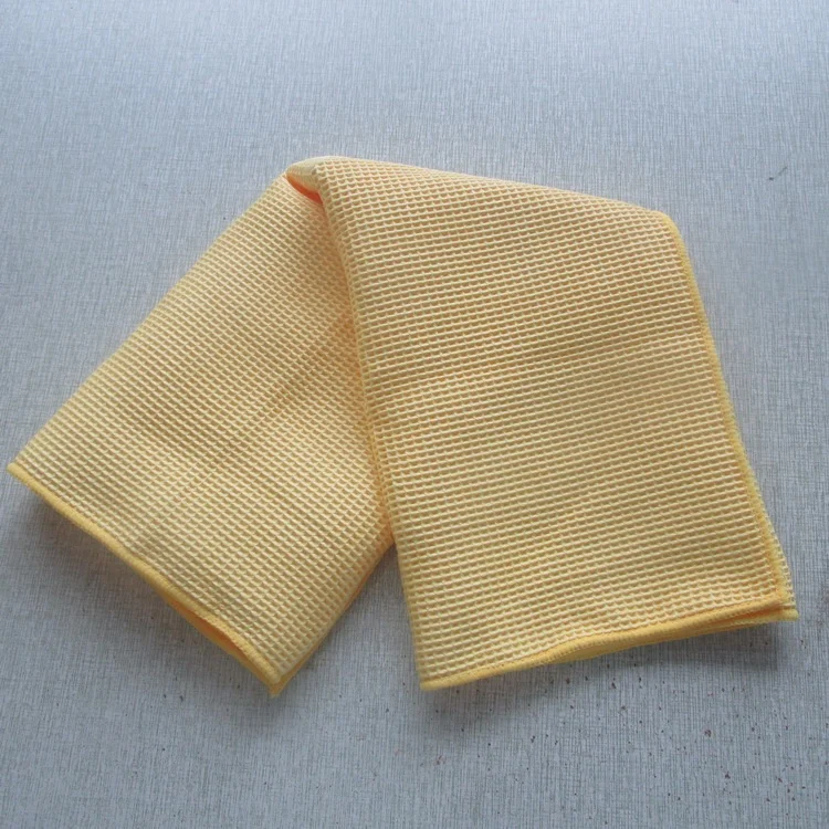 microfiber car cleaning cloth waffle Weave cloth