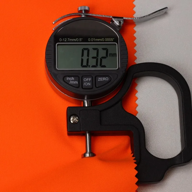 100% POLY 300D Dty Oxford Transfer TPU Plain Fluorescent orange for Outdoor fire-fighting clothes