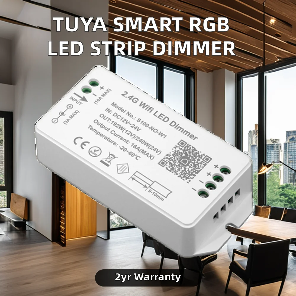 Tuya Smart Life Wi-Fi с регулируемой яркостью 16 миллионов цветов RGB Светодиодная лента контроллер диммера DC12-24V RF 2 4 г беспроводной пульт дистанционного управления