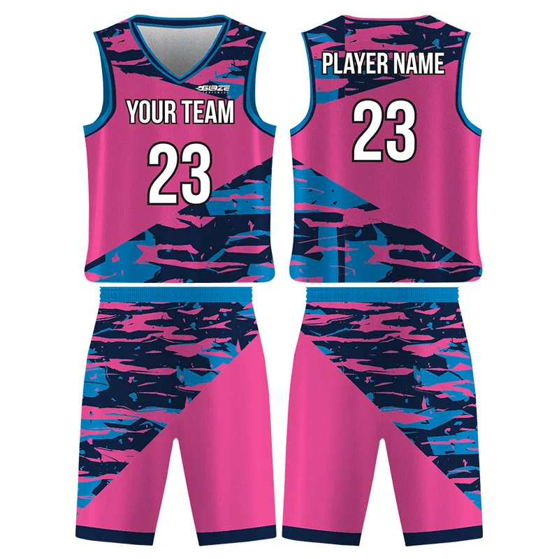 Breathable 100% polyester basketball jersey set usa basketball clothing custom team logo basket ball uniform set