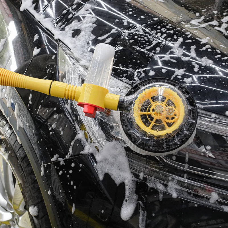 360 Degree Car Wash Brush Automatically Pressure Washer Gun Foams Rotating Car Wash Brush Kit With Long Handle Car Cleaning
