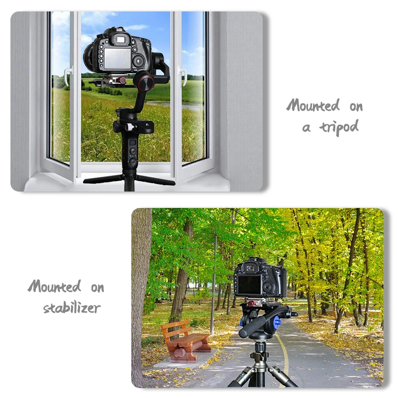 Camera Quick Release Plate with Arca Swiss Style Clamp for DJI Cimbal Stabilizer RS2/RS3/RS3-PRO/RSC2,Black.