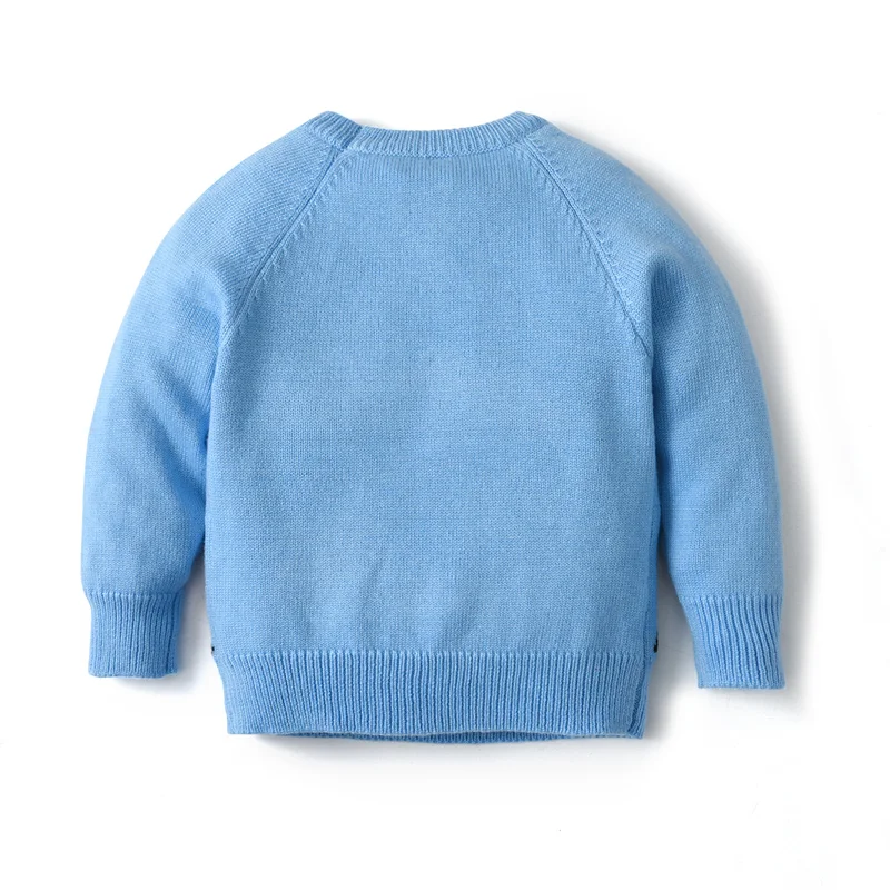 Knit Sweaters for Baby Boys Pullovers Kids Embroidery Soldier Knitted Sweater Children Autumn Winter Tops Boy Knitwear Cardigan