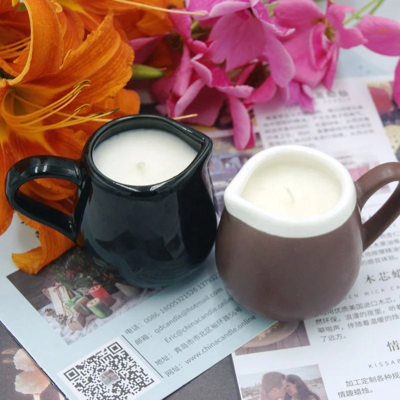 China Factory  Spa Body Wax Massage Oil Candle Vanilla