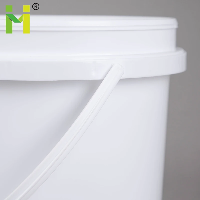 3 liter food grade plastic bucket 3L plastic pails with  lid  and  handle white