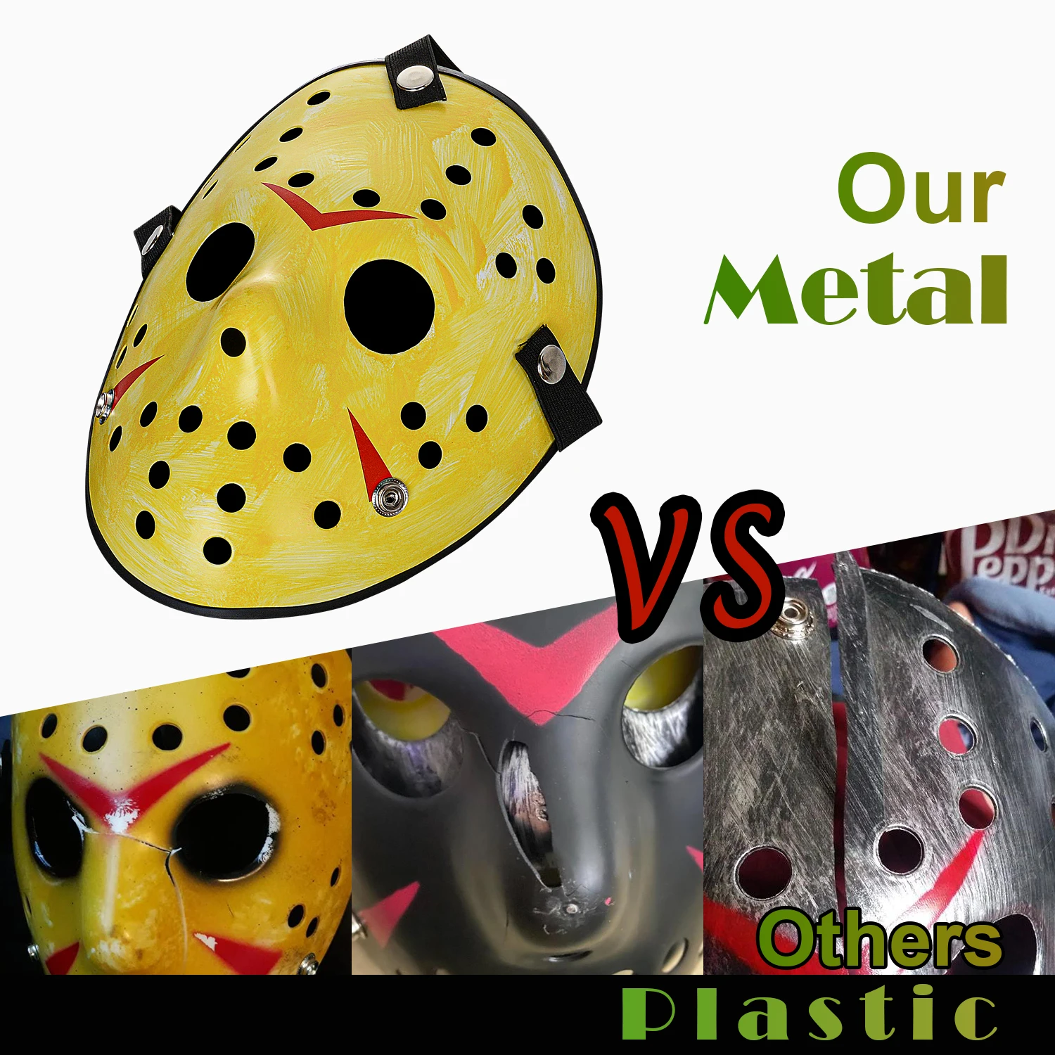 2022 New Halloween Cosplay Jason Voorhees Masks Masquerade Hockey Costume Accessories Metal Mesh Jason Mask