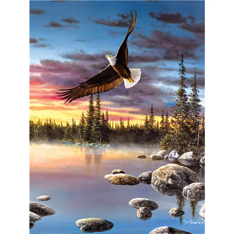 Animal Eagle DIY Diamond Painting Landscape Full Drill Fashion Home Decor Custom Diamond Painting Embroidery Cross Stitch Kit