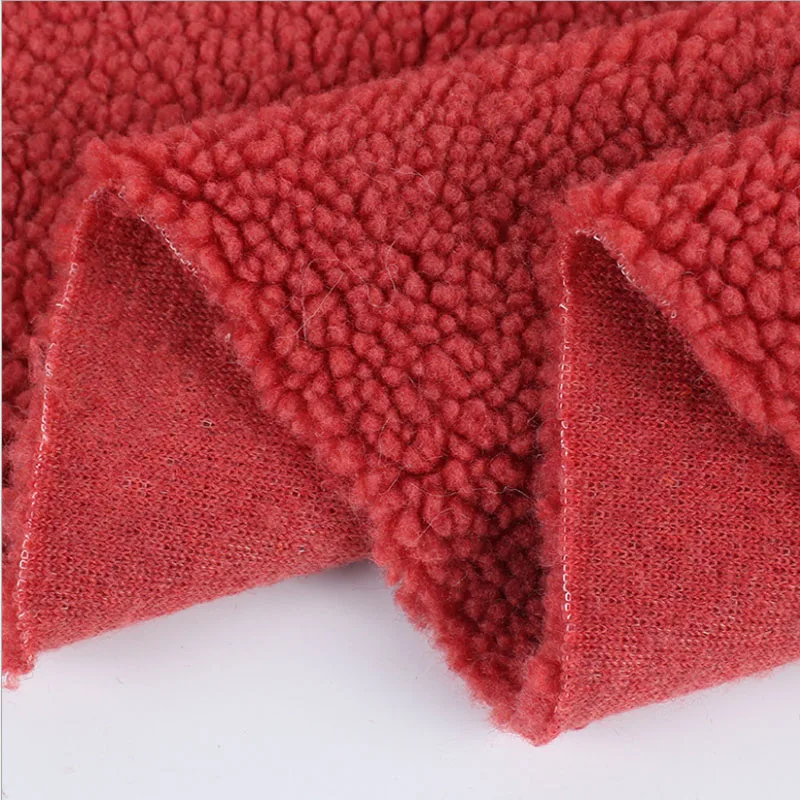 China Suppliers 100% Polyester Berber Fleece Fabric For Blanket Or Jacket Men Fake Sherpa Faux