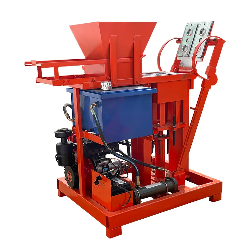 Shm2-25 Diesel Hydraulic Press Semi Automatic Interlocking Clay Soil Block Making Machine