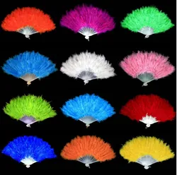 Feather Marabou  Plastic Fan  For Party