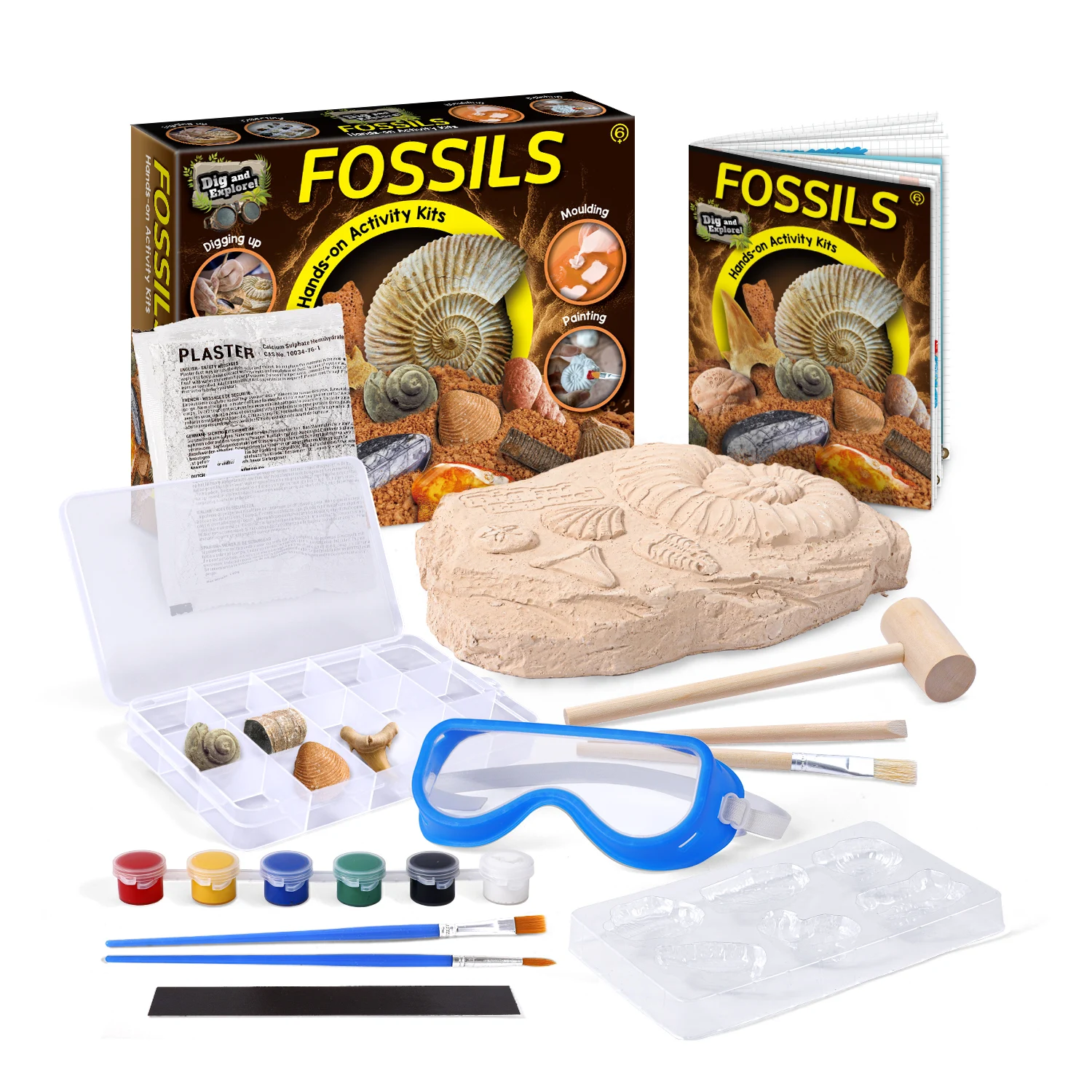Kids Art  Learning Resources Educational Toys Non-toxic Drawing Art Craft And DIY Toy Education Gift Dinosaur Fossil Digging Toy