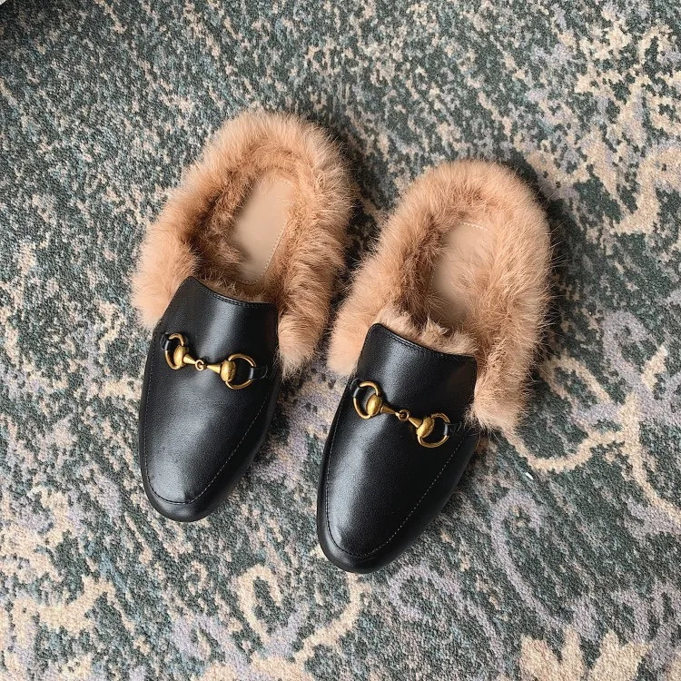  Factory Wholesale Hot Selling Popular Mules Shoes Women Black Summer Winter OEM Fashionable Customized Spring Anti Logo Time