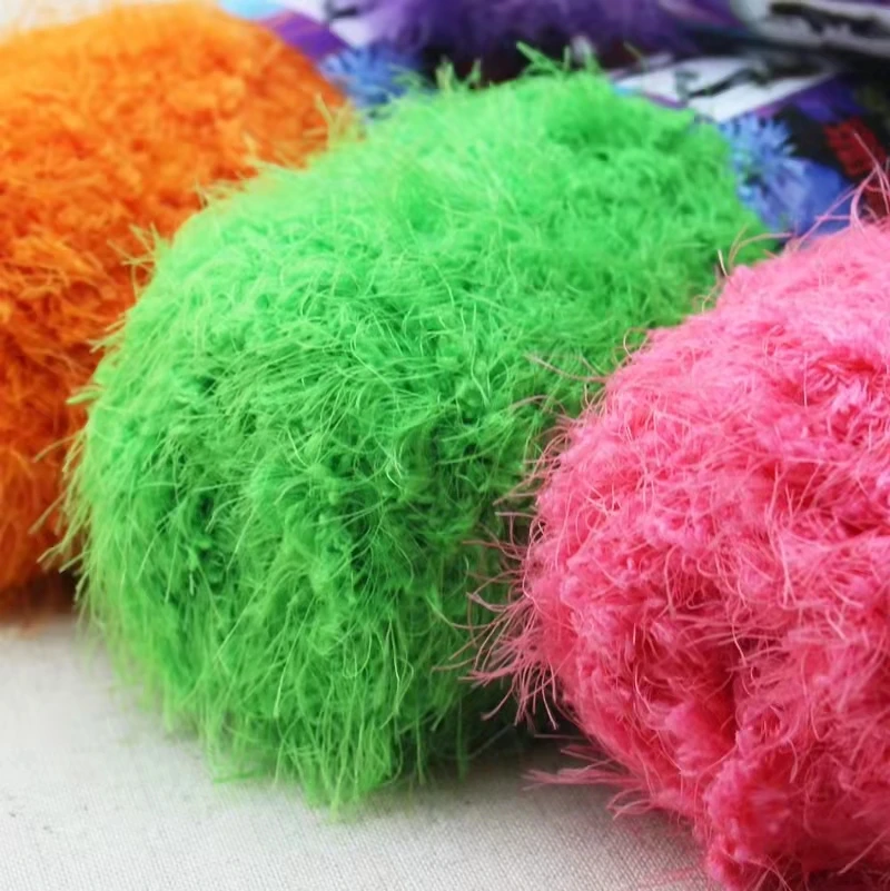 100G Ready To Ship Yarn Down Mink Hand Knitting Long Hair Mink Yarn  Wool Mink Fur Crochet Yarn